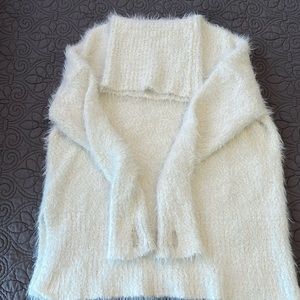 Fuzzy turtleneck sweater